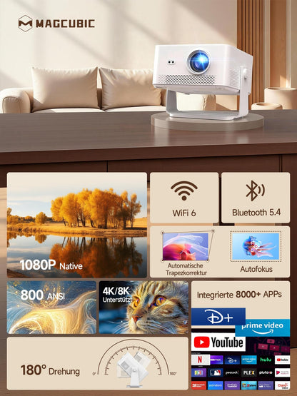 Magcubic HY450Max Smart Beamer 1080P Full HD mit Android 14