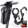 Mezelon E-Scooter Schloss mit Tasche, 8 mm Kette Handschellenschloss – Stahlkette mit Silikonüberzug und EVA-Tasche
