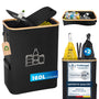 MidingChai Gelber Sack & Pfandflaschen Müllsystem 2-in-1, Schwarz. Schwarzes 2-in-1-Sammelsystem für Gelbe Säcke und Pfandflaschen.