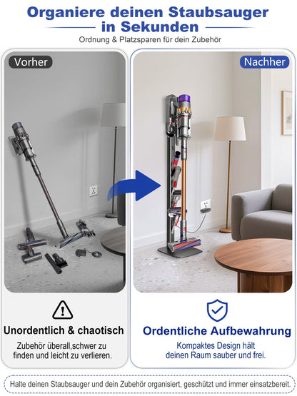 JUPELI Staubsauger Ständer für Dyson V16 bis V6 – Metall Bodenständer