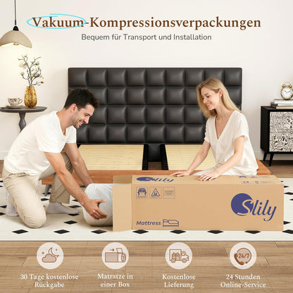 Slily Tonnentaschenfederkernmatratze 180x200 cm H3, 7 Zonen, 30 cm