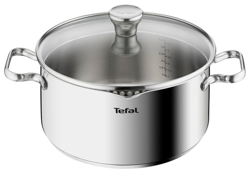 Tefal Duetto A70546 Kochtopf Edelstahl induktionsgeeignet 24cm. Zum Kochen und Garen von Speisen.