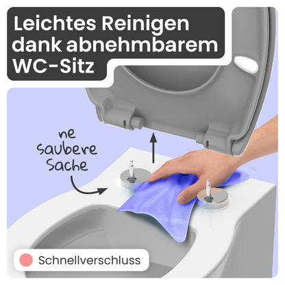 instmaier Alma WC-Sitz Absenkautomatik – Manhattan Grau