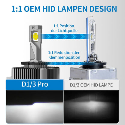 NUROTA D1S Xenon Brenner 6000K, 12V 60W, CANBUS-fehlerfrei, 2 Stück