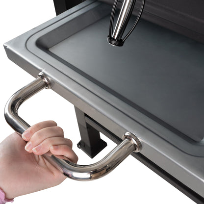 BBQ-Toro Holzkohlegrill Grillwagen BBQ15 mit Deckelthermometer