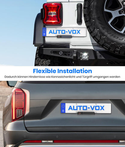 AUTO-VOX Solar3A Plus Funk-Rückfahrkamera mit 5-Zoll-1080P-Monitor