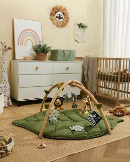 Blissful Diary Spielbogen Baby mit Blatt-Spieldecke und 6 Spielzeugen