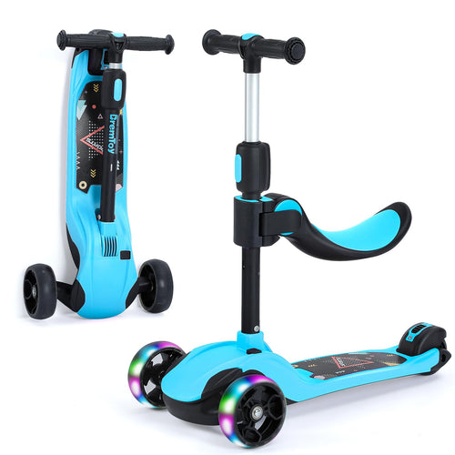 BremToy 1003 Kinderroller mit abnehmbarem Sitz, höhenverstellbar, blau