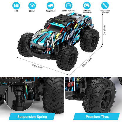 MOJINO RC Auto Monstertruck 1:18 ferngesteuert 22 km/h für Kinder