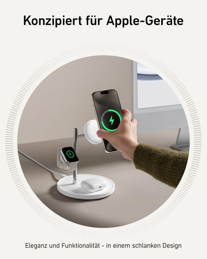 Anker MagGo 3-in-1 Qi2 Ladeständer 15W MagSafe