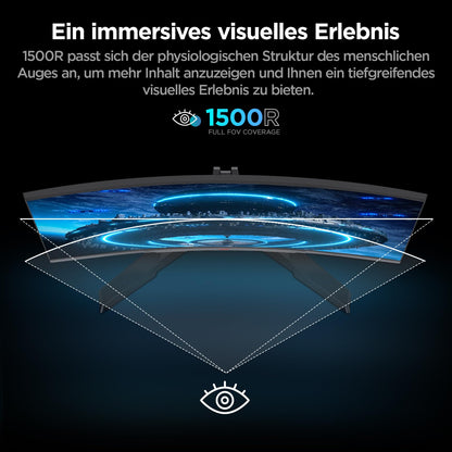 KOORUI 24E6CA Gaming Monitor - 24 Zoll Curved 180Hz Schwarz