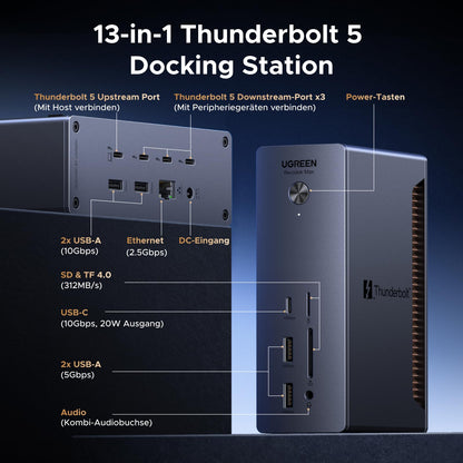 UGREEN Revodok Max 2131 Thunderbolt 5 Dock 120Gbps, 140W