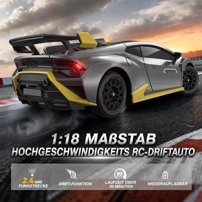 AYIQUTY RC Drift Auto Lamborghini 1:18 4WD 35 km/h LED Licht