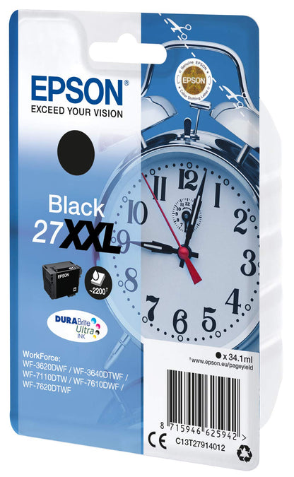 Epson C13T27914022 Tintenpatrone 27XXL Original Schwarz