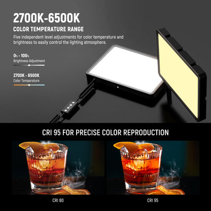 NEEWER Basics BP300 LED Videoleuchte Kit – 2er-Pack mit Stativ