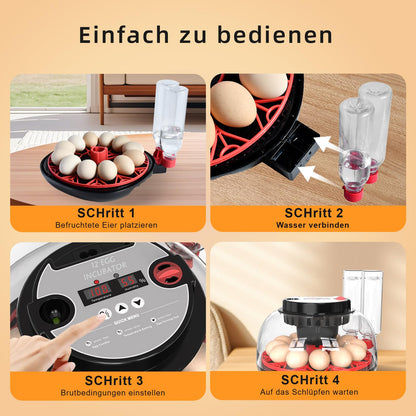 SUBOSI Brutautomat HN061 – vollautomatischer Inkubator für 12 Eier