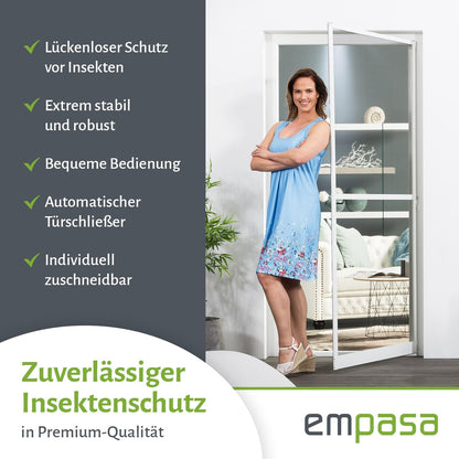 empasa Fliegengittertür MASTER SLIM PLUS Alu, weiss, 120 x 240 cm