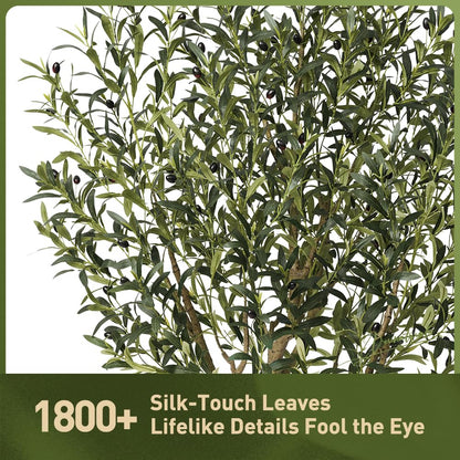 VeriNatural Künstlicher Olivenbaum 210 cm, UV-beständig mit Topf