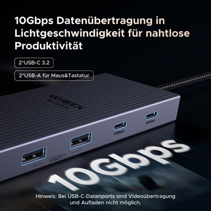 UGREEN Revodok Pro 3121 Triple Display Dock – 4K HDMI/DP