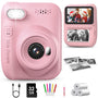 GREENKINDER Sofortbildkamera Kinder H2, 14 MP, 3-Zoll-Display, 32 GB – kinderfreundliches Design