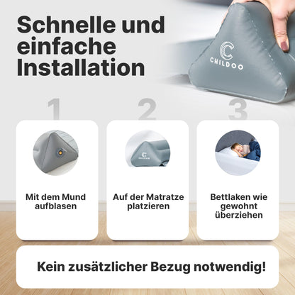 CHILDOO Rausfallschutz Bett – aufblasbares Bettgitter, 200 cm