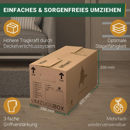 BB-Verpackungen Umzugskartons UMZUGSBOX 2-wellig, 30 Stück