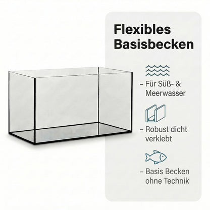 Pondlife Aquarium Glasbecken 60x30x30 cm aus 4 mm Floatglas