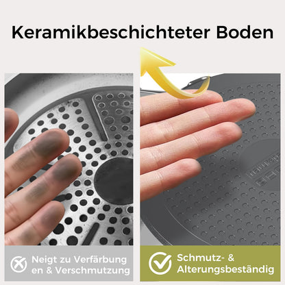 naturepan Pfannenset Keramik 3-teilig 20/24/28 cm Induktion Grau