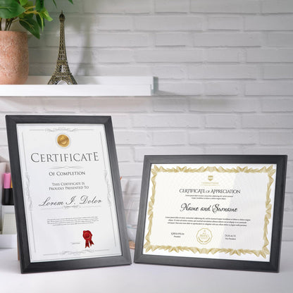 Giftgarden Bilderrahmen A4 Schwarz, 12er-Set für Wand und Tisch