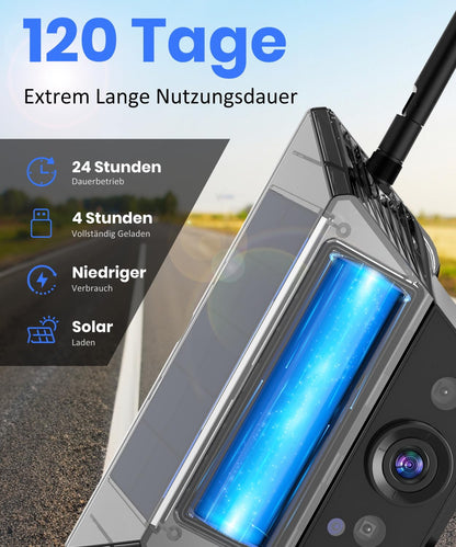 AUTO-VOX SL5 Solar Rückfahrkamera kabellos, 5 Zoll 1080P Monitor