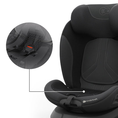 Kinderkraft I-GROW 2 PRO Kindersitz i-Size, 360° drehbar, schwarz