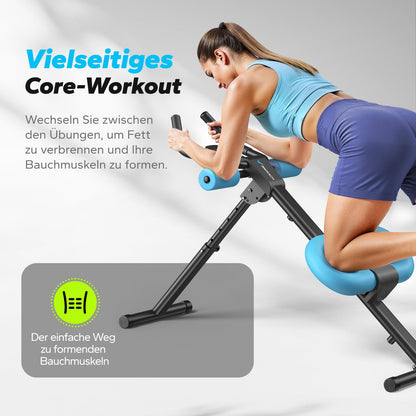 MERACH Bauchtrainer Multifunktions-Trainingsgerät - Schwarz mit LCD