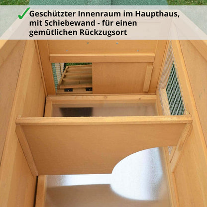 zooprinz Kaninchenstall 2 Ebenen mit Freigehege und Kotschublade