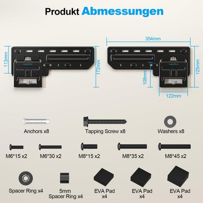 Supcline Ultra Slim TV Wandhalterung – 42-100 Zoll, 0.8cm Flachprofil