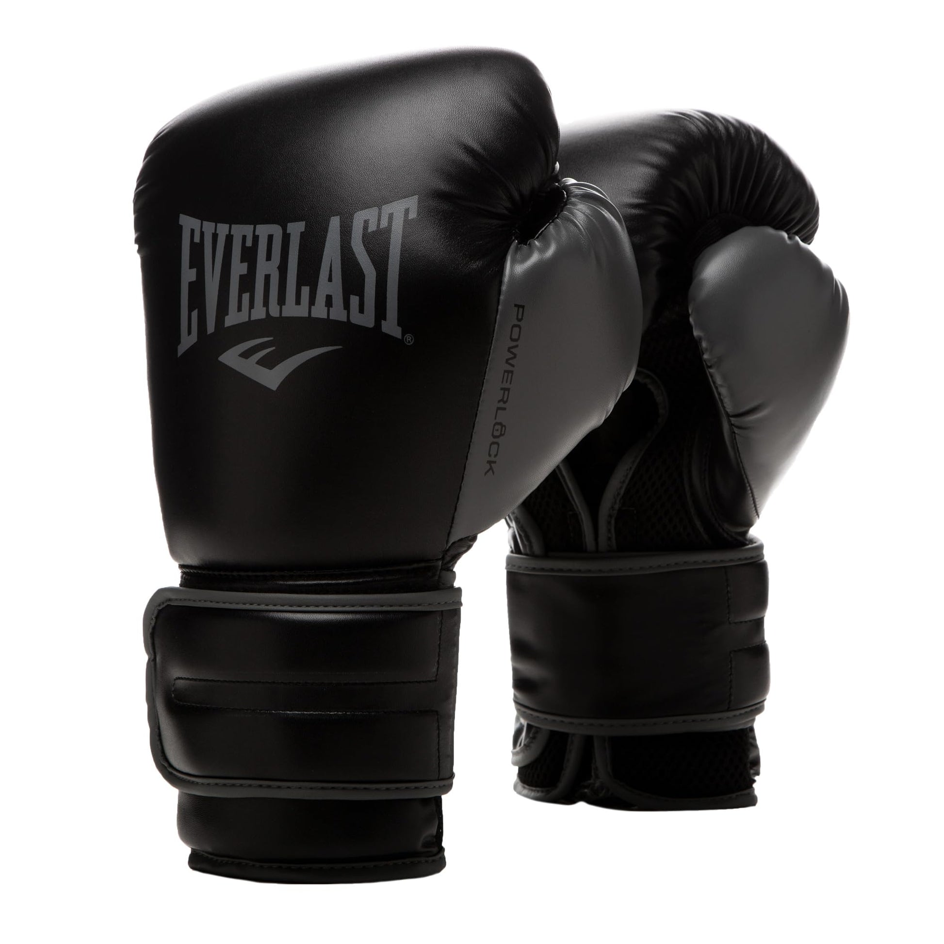 Everlast Powerlock 2R Box-Trainingshandschuhe - Schwarz 16oz. Gepolstert, ergonomisch, Händeschutz beim Boxtraining.