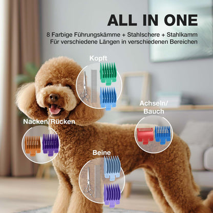 FuzzyFix Profi-Hundeschermaschine, kabellos, für dichtes Fell
