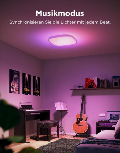 Govee RGBIC Smart LED-Deckenleuchte, 24 W, dimmbar, 30 cm