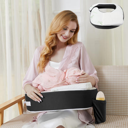 Dresime Stillkissen Klein Ergonomisch – Anti-Reflux Keilkissen, keilförmig. Unterstützt Baby beim Stillen und beugt Reflux vor.