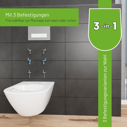 LUVETT® Toilettendeckel D-Form mit Absenkautomatik, Weiss