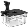 Universal Sous Vide Behälter Set 11L mit Rack & Deckel Polycarbonat. Rechteckiger Behälter mit Rack/Deckel für präzises Sous-Vide-Garen.