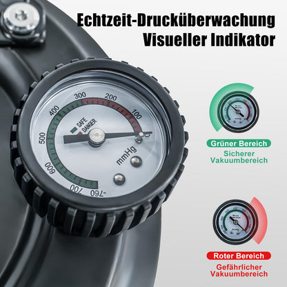 YYDENTOOL Vakuum-Saugheber 2er Set mit Manometer, 220 kg Tragkraft