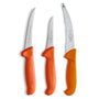 F. DICK ErgoGrip Messerset Jagd Outdoor 3-teilig, orange, drei Jagdmesser mit rutschfesten Kunststoffgriffen