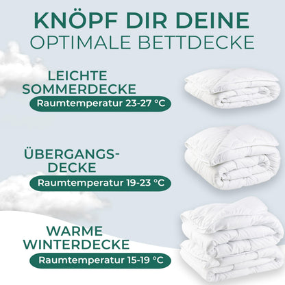 KNERST 4-Jahreszeiten Bettdecke 155x220 cm waschbare Steppdecke
