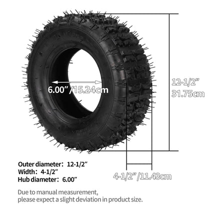 RUTU 13x5.00-6 Reifen Schlauch Set TR87 Ventil 2er-Pack