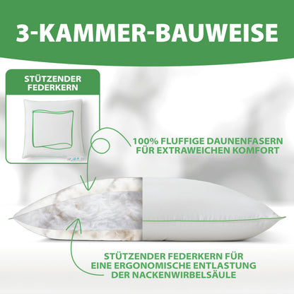 Welldora Premium Nackenstützkissen 3 Kammern 40x80 mittelfest