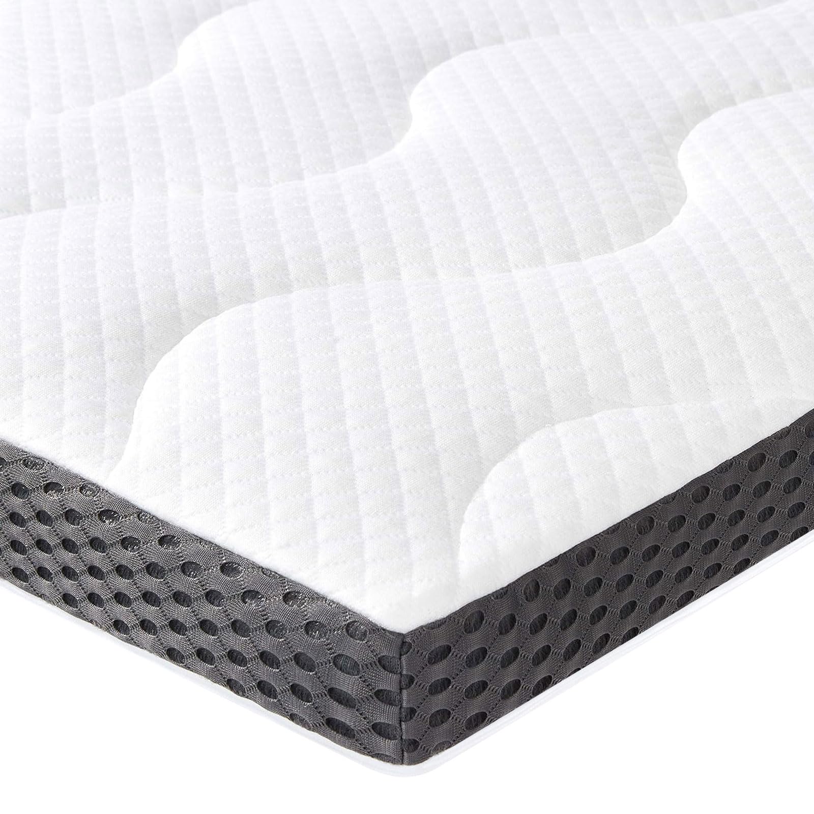 Amazon Basics Gel-Schaum Matratzen Topper 120x200x7cm weiss. Weisser, rechteckiger Gel-Schaum Topper für erhöhten Schlafkomfort.