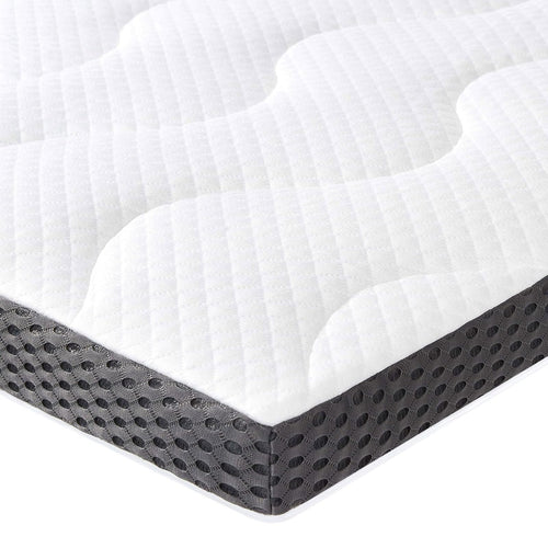 Amazon Basics Gel-Schaum Matratzen Topper - weiss 140x200cm, 7cm. Rechteckig. Verbessert Schlafkomfort und Druckentlastung.