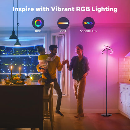 SIBRILLE RGB Dimmbare LED Stehlampe - Deckenfluter 20W