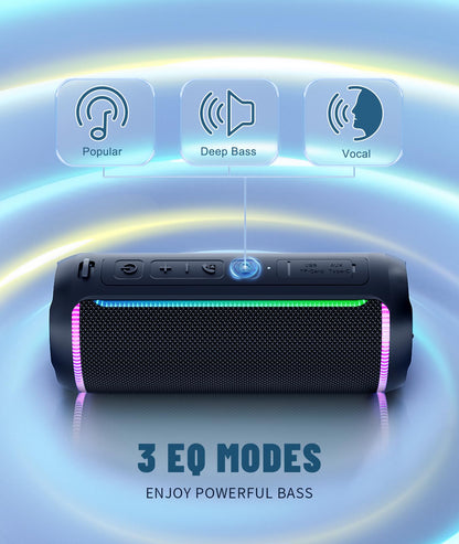 Ortizan X30 Bluetooth Lautsprecher mit LED-Licht, 40 W, IPX7