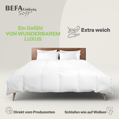 BEFA SOFT Daunendecke Ganzjahr Feder-/Daunenbett 90/10 - 135x200 cm